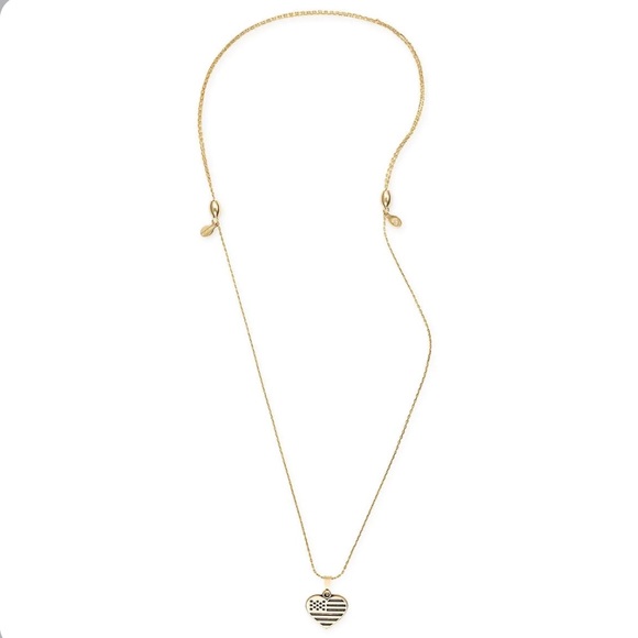 Alex and Ani Jewelry - Alex And Ani Heart Flag Necklace Rafaelian Gold